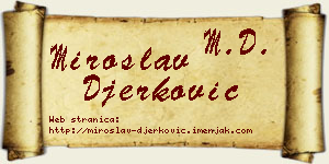Miroslav Đerković vizit kartica